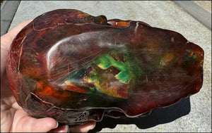 LifeSize Reconstituted Amber Crystal Skull with Celtic Knot Animals & Finger Labyrinths