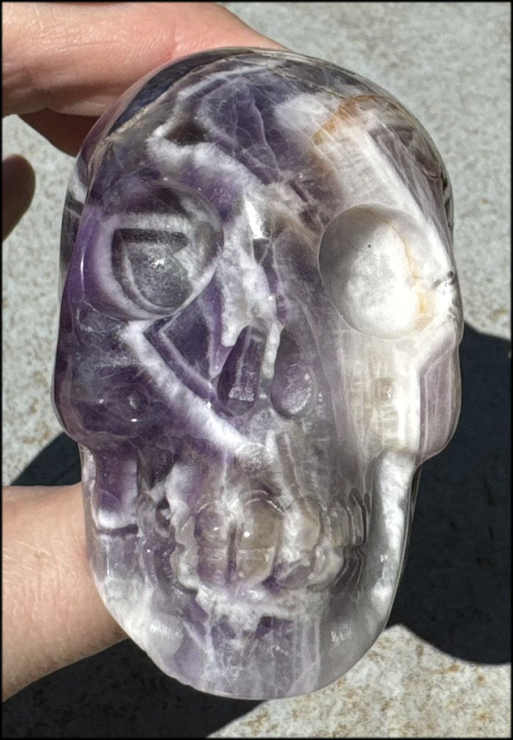 XL Synergy 7 / "Melody's Stone" CRYSTAL SKULL - Healing work, Balance Chakras