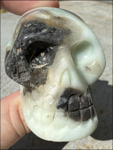 Lg. Peruvian Blue Opal CRYSTAL SKULL - Courage, Ingenuity