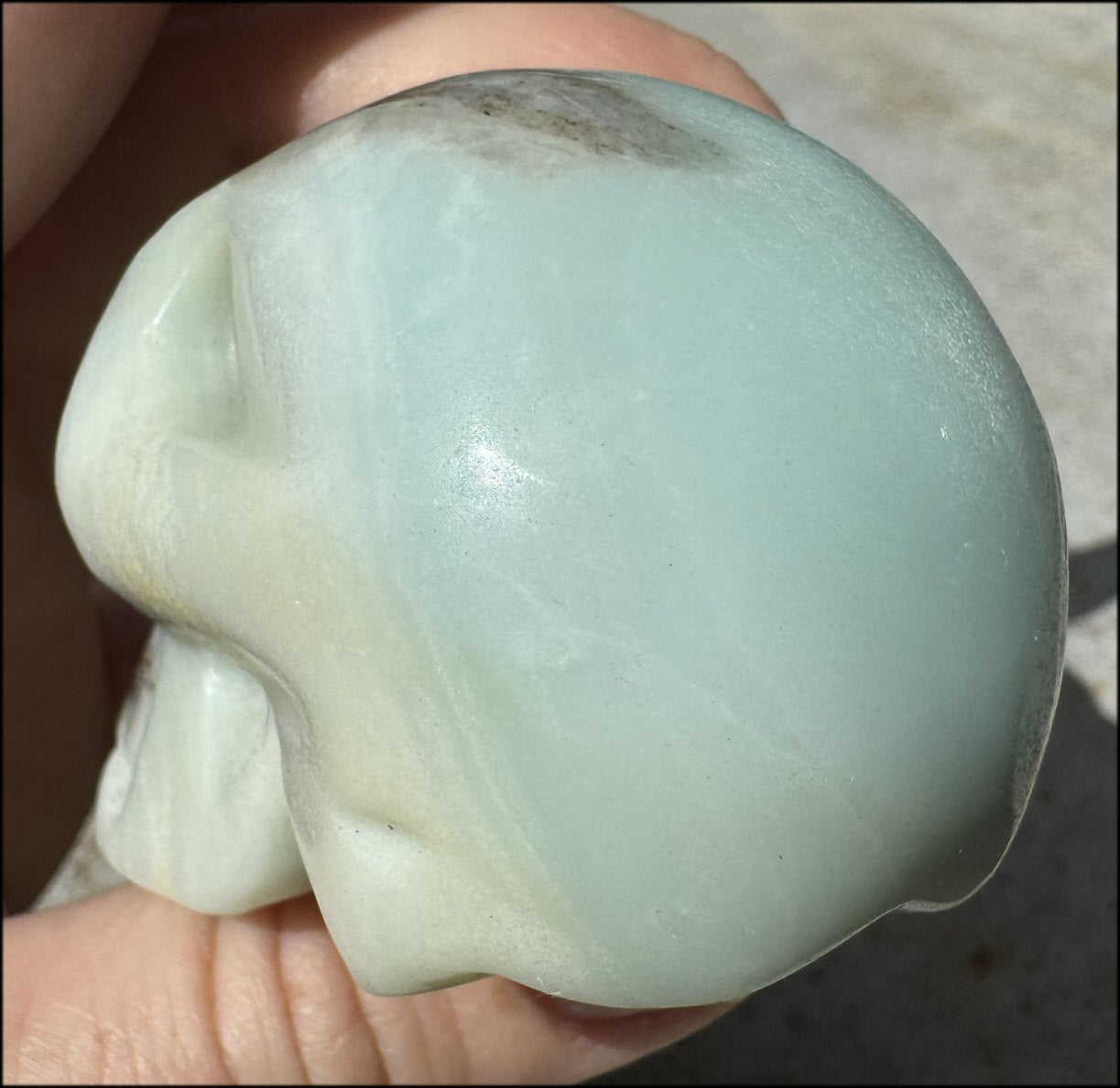 Lg. Peruvian Blue Opal CRYSTAL SKULL - Courage, Ingenuity