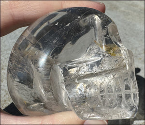 Brazilian QUARTZ Crystal Skull with Golden Healer Hematite - with Synergy 15+ years