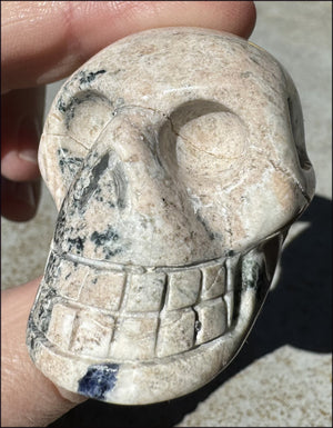 Weird SODALITE Crystal Skull - Connect Head+Heart - with Synergy 15+ years