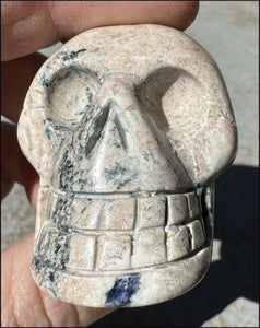 Weird SODALITE Crystal Skull - Connect Head+Heart - with Synergy 15+ years