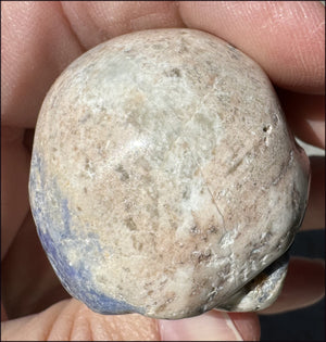 Weird SODALITE Crystal Skull - Connect Head+Heart - with Synergy 15+ years