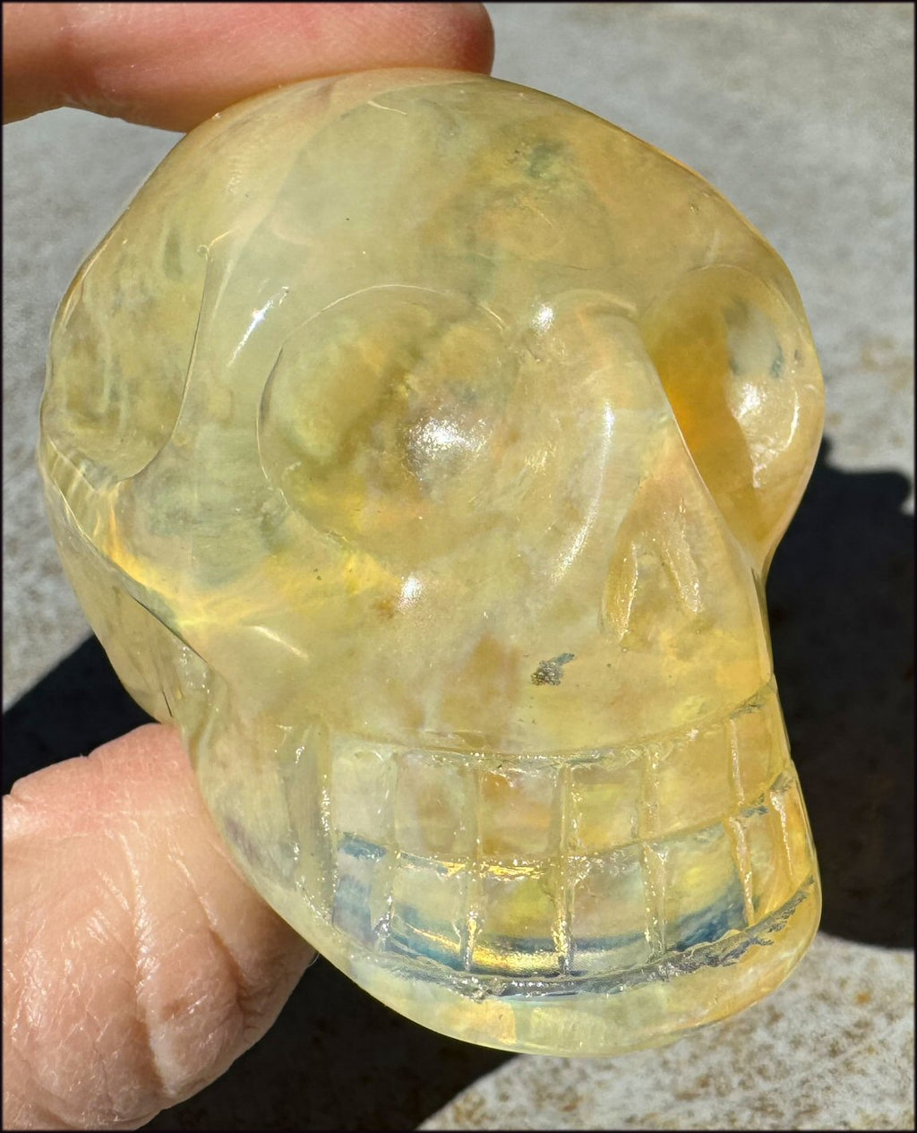 Golden "Andara" Obsidian CRYSTAL SKULL - with Synergy 8+ years