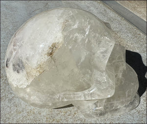 LifeSize Himalayan Quartz Crystal Skull with Multi-Colored Hematite, Fantastic Shimmery Rainbows! - Just over 8lbs