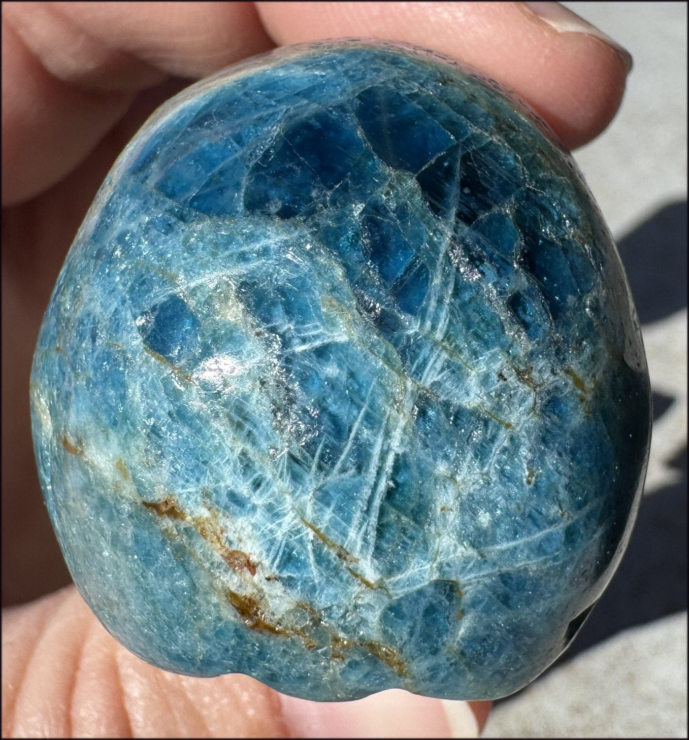 ~Unusual!~ Blue APATITE Crystal Skull - Throat Chakra, Inner Peace