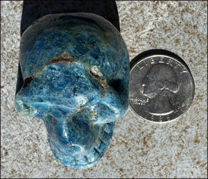 ~Unusual!~ Blue APATITE Crystal Skull - Throat Chakra, Inner Peace