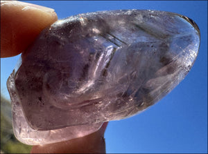 Amethyst ANUNNAKI STYLE Crystal Skull with Smoky Phantoms