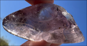 Amethyst ANUNNAKI STYLE Crystal Skull with Smoky Phantoms