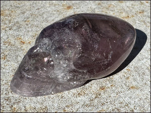 Amethyst ANUNNAKI STYLE Crystal Skull with Smoky Phantoms