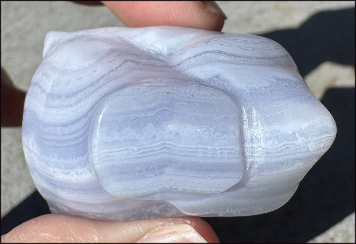 Blue Lace Agate FAE / Sidhe Crystal Skull - Only a few left!