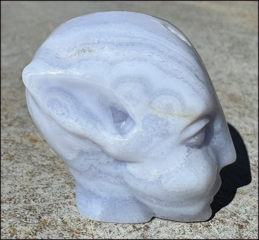 Blue Lace Agate FAE / Sidhe Crystal Skull - Only a few left!