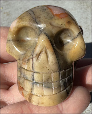 Sunset Jasper Crystal Skull - Re-focus, Mental Clarity - with Synergy 4+ years