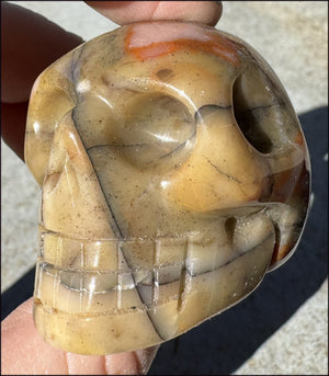 Sunset Jasper Crystal Skull - Re-focus, Mental Clarity - with Synergy 4+ years