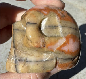 Sunset Jasper Crystal Skull - Re-focus, Mental Clarity - with Synergy 4+ years