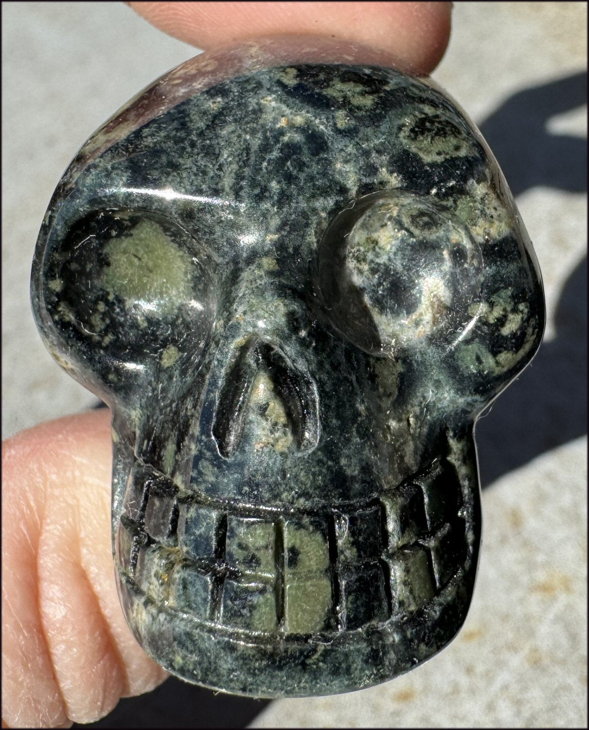 KAMBABA JASPER Crystal Skull - Heart Chakra, Grounding - with Synergy 7+ years