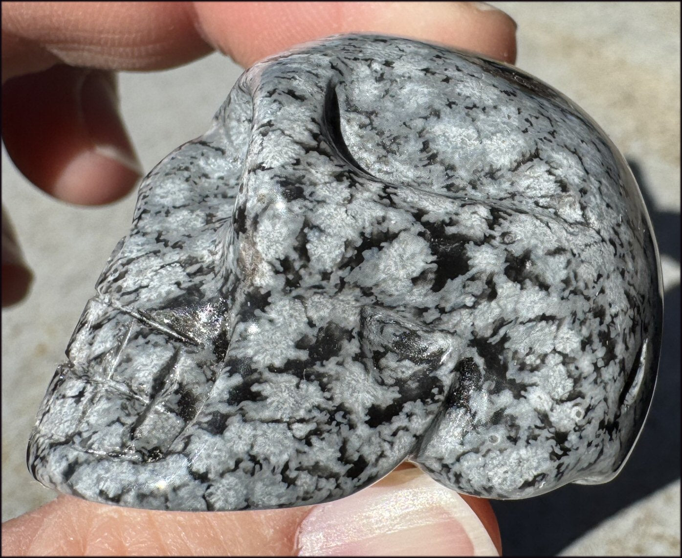 Snowflake Obsidian CRYSTAL SKULL - Release old habits - with Synergy 10+ years