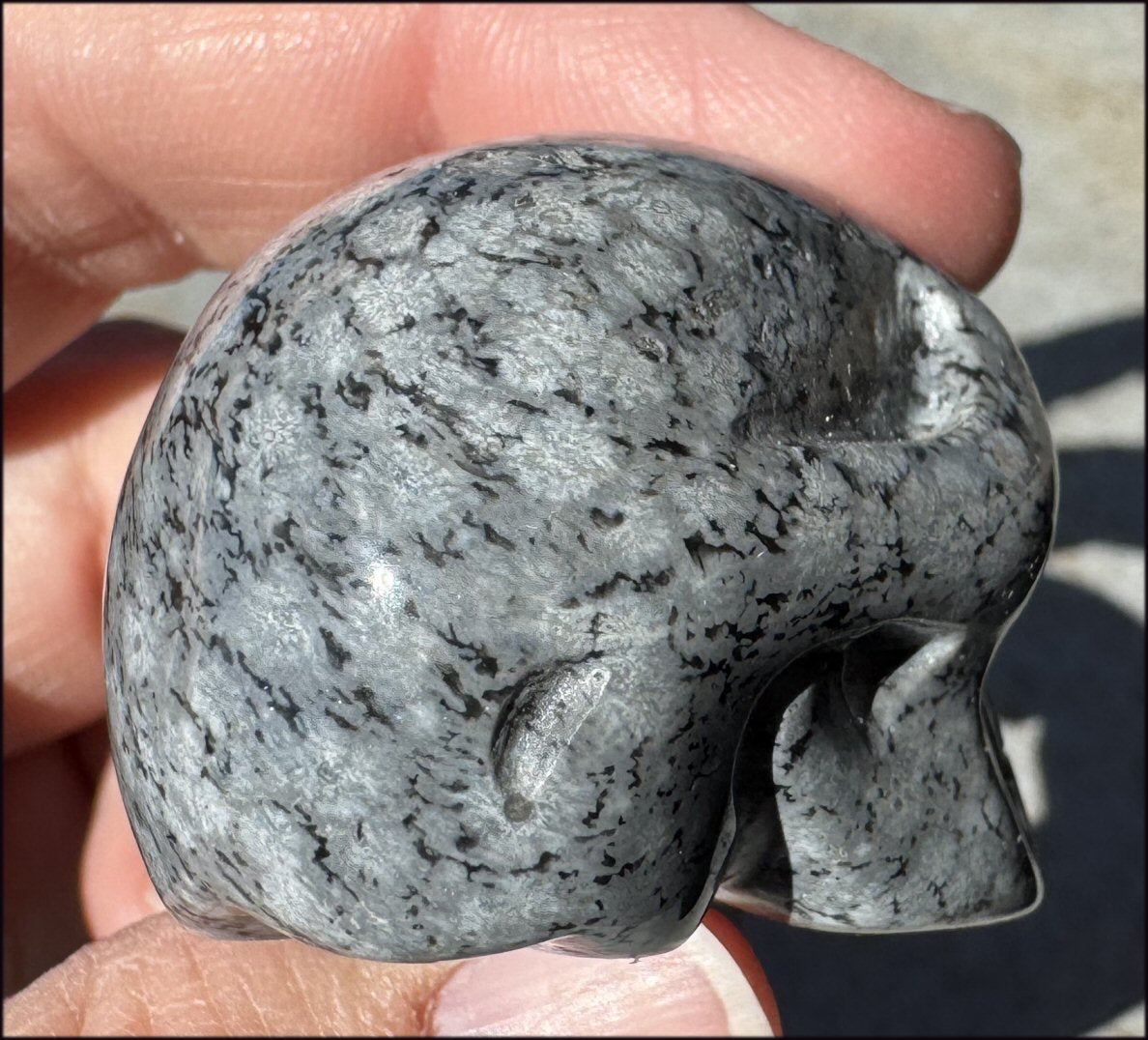 Snowflake Obsidian CRYSTAL SKULL - Release old habits - with Synergy 10+ years