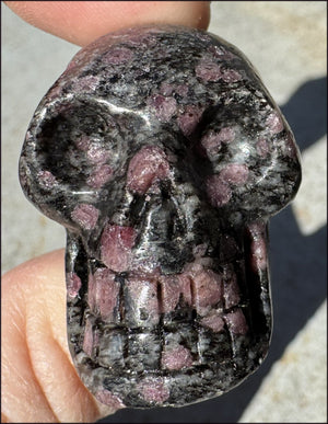 Rhodonite CRYSTAL SKULL - Unconditional Love, Open Heart Chakra