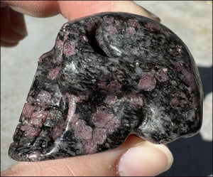 Rhodonite CRYSTAL SKULL - Unconditional Love, Open Heart Chakra