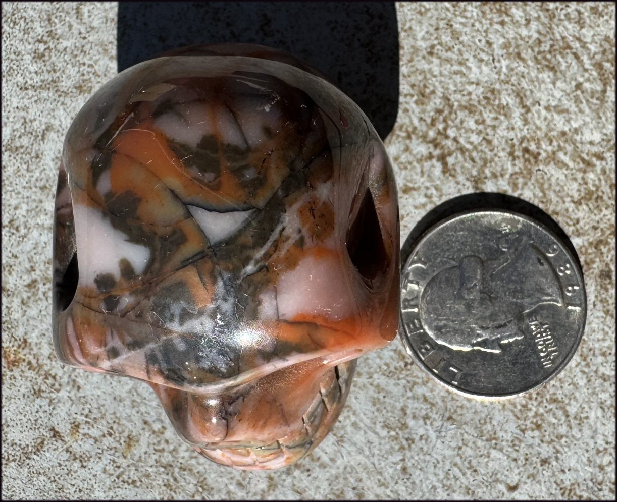 Sunset Jasper CRYSTAL SKULL - Tranquility, Attract Nature Spirits