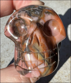 Sunset Jasper CRYSTAL SKULL - Tranquility, Attract Nature Spirits