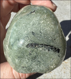 RARE Prehnite CRYSTAL SKULL with Epidote, Amphibole inclusions - with Synergy 13+years