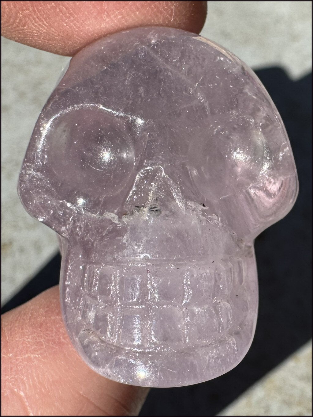 Light Amethyst CRYSTAL SKULL with Hematite - Dream Work - with  Synergy 8+ years