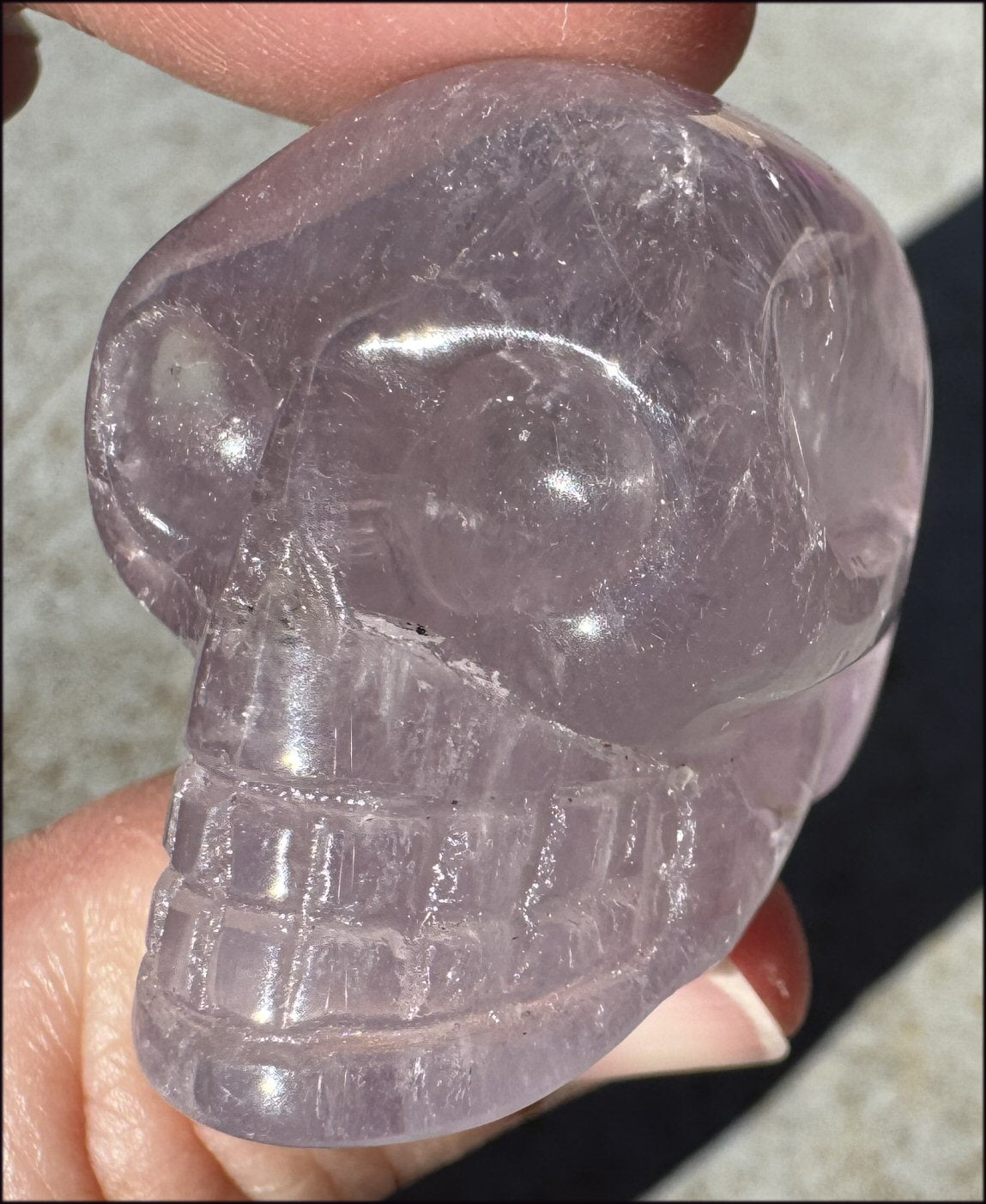 Light Amethyst CRYSTAL SKULL with Hematite - Dream Work - with  Synergy 8+ years