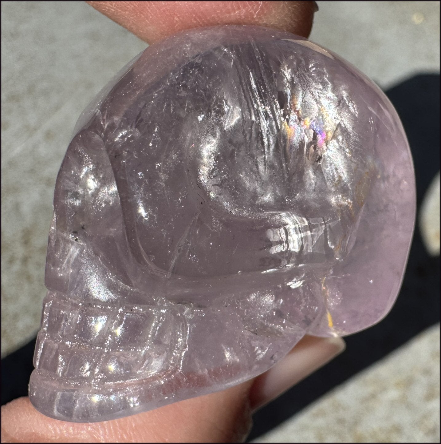 Light Amethyst CRYSTAL SKULL with Hematite - Dream Work - with  Synergy 8+ years