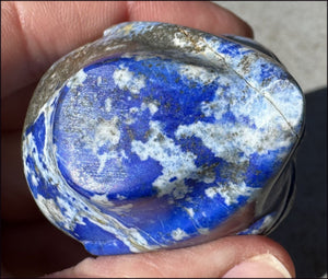 Lapis Lazuli STAR BEING Crystal Skull with Madagascar Labradorite Eyes