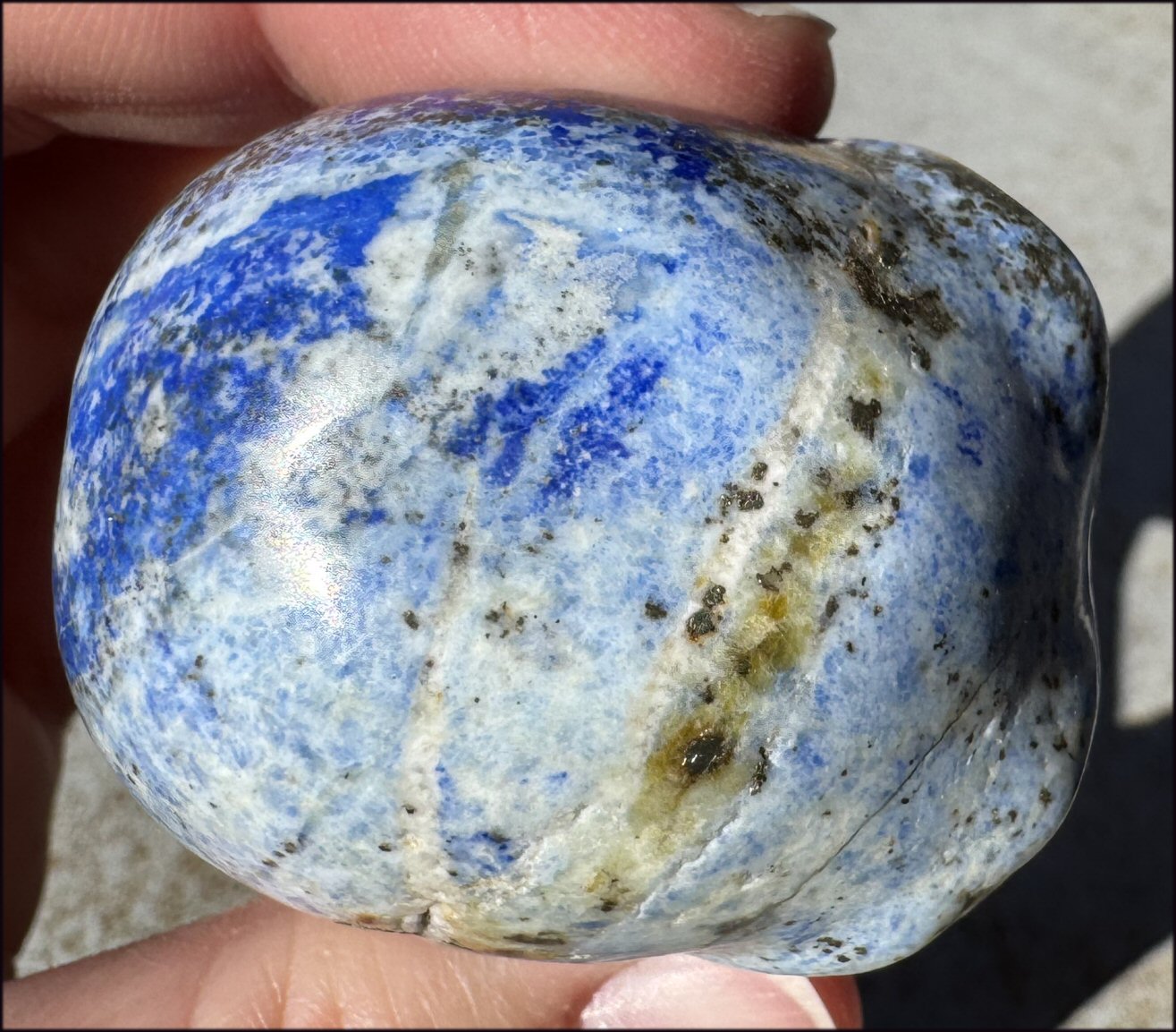 Lapis Lazuli STAR BEING Crystal Skull with Madagascar Labradorite Eyes