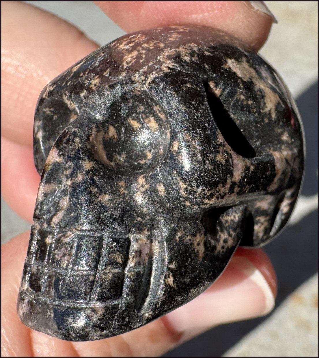 Rhodonite CRYSTAL SKULL - Open Heart Chakra - with Synergy 5+ years