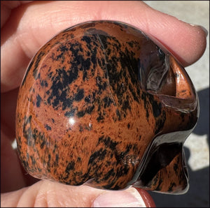 Mahogany Obsidian CRYSTAL SKULL - Eliminate blocks, Root Chakra