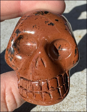 Mahogany Obsidian CRYSTAL SKULL - Eliminate blocks, Root Chakra