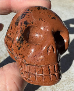 Mahogany Obsidian CRYSTAL SKULL - Eliminate blocks, Root Chakra