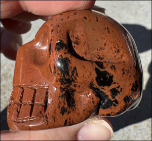 Mahogany Obsidian CRYSTAL SKULL - Eliminate blocks, Root Chakra