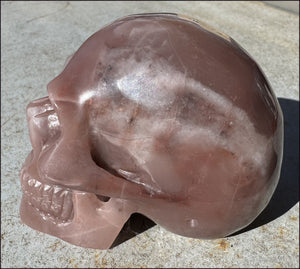 2XL Mocha MOONSTONE Crystal Skull - Enhance intuition, Calming