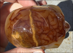 Lg. Carnelian CRYSTAL SKULL - Open your heart to JOY