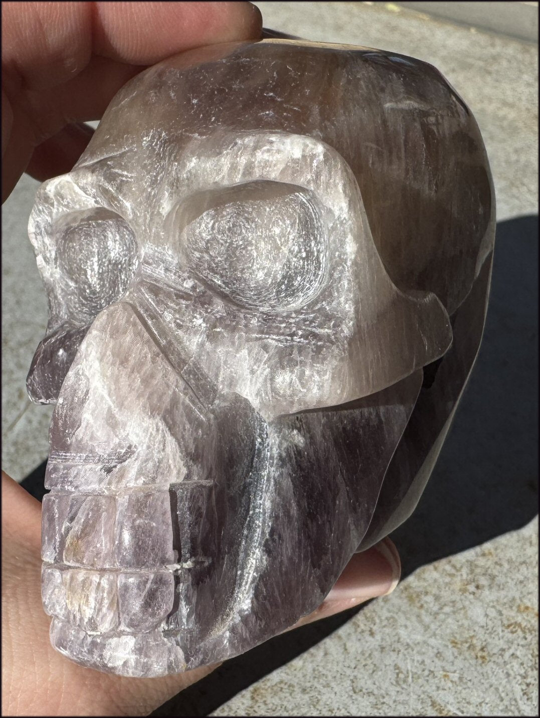 XL Mongolian FLUORITE Crystal Skull - Excellent for meditation!