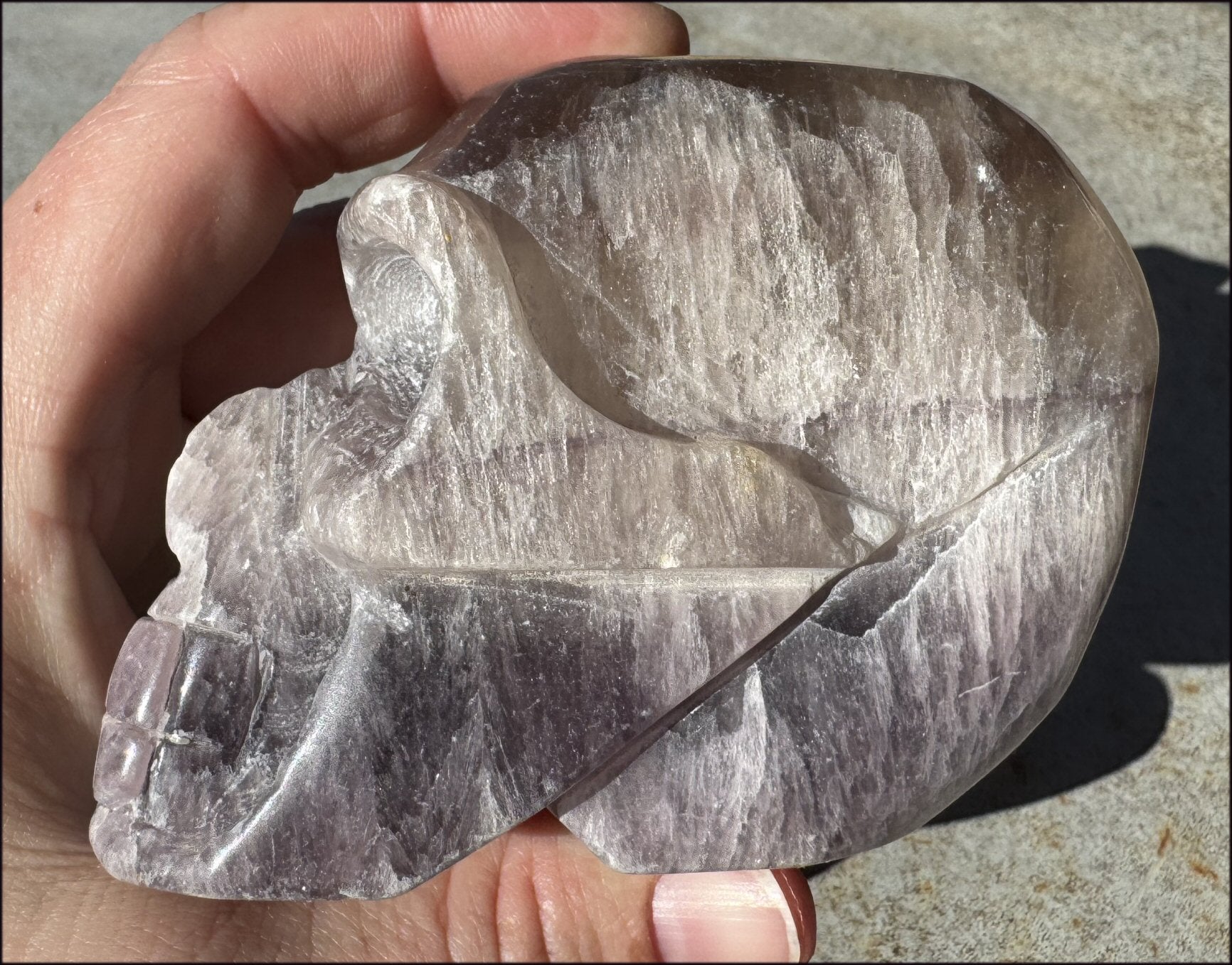 XL Mongolian FLUORITE Crystal Skull - Excellent for meditation!