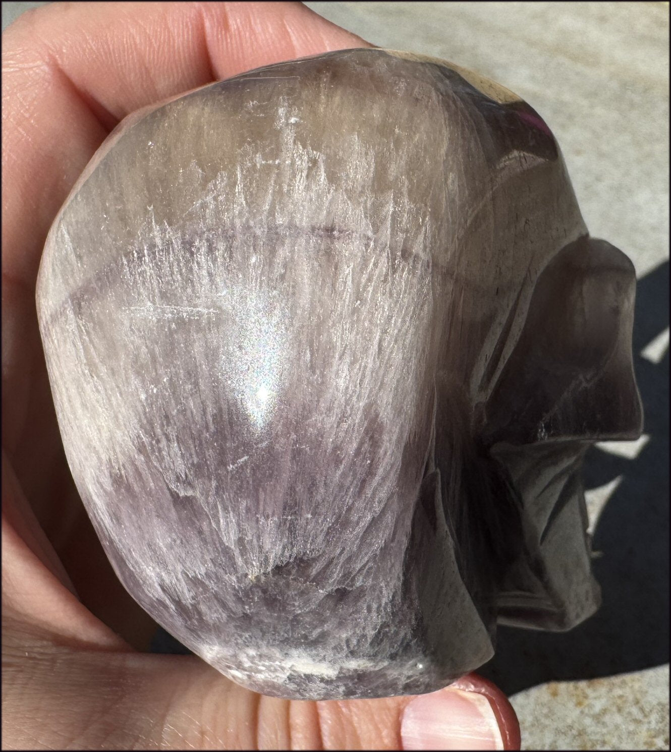 XL Mongolian FLUORITE Crystal Skull - Excellent for meditation!