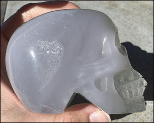 ~Glowing~ XL Pastel FLUORITE Crystal Skull - Excellent for meditation!