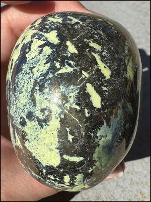 XL Peruvian GREEN Opal Singing Crystal Skull with Fantastic Pyrite inclusions