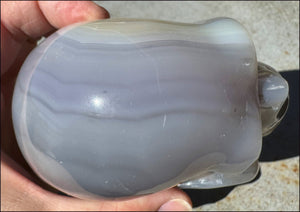 2XL Banded AGATE Crystal Skull - Courage, Inner Harmony