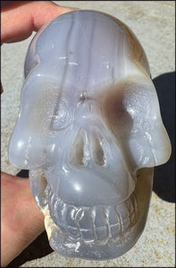 2XL Banded AGATE Crystal Skull - Courage, Inner Harmony