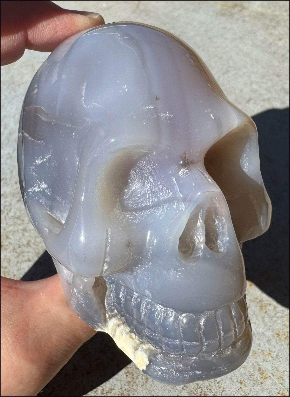 2XL Banded AGATE Crystal Skull - Courage, Inner Harmony