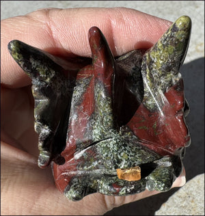 Dragon's Blood Jasper DRAGON Crystal Skull - Intuition, Growth