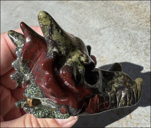 Dragon's Blood Jasper DRAGON Crystal Skull - Intuition, Growth